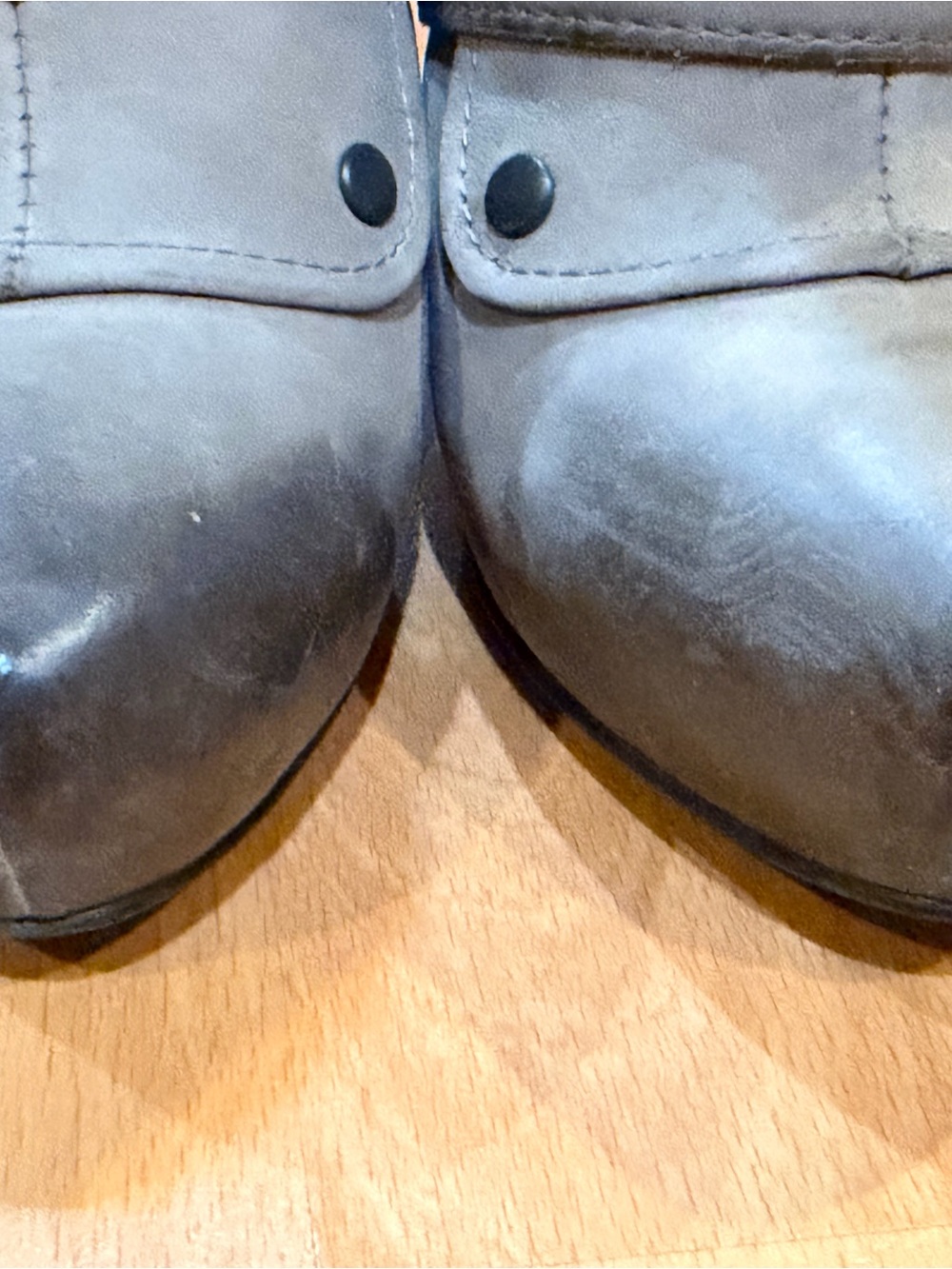 ASH Iona Grey Distressed Leather Buckle Boots size EU 37 / US 6.5-7 - Picture 2 of 12